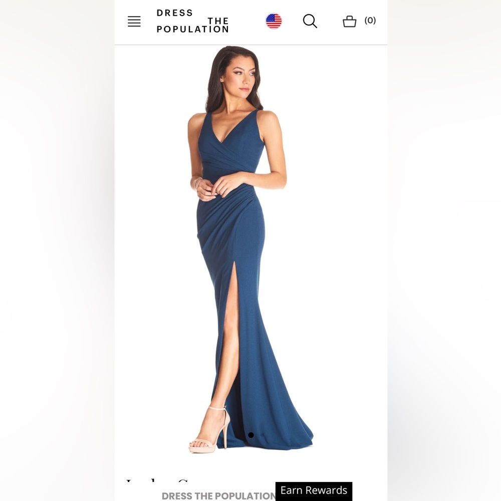 Dress the Population: Jordan Gown in Peacock Blue